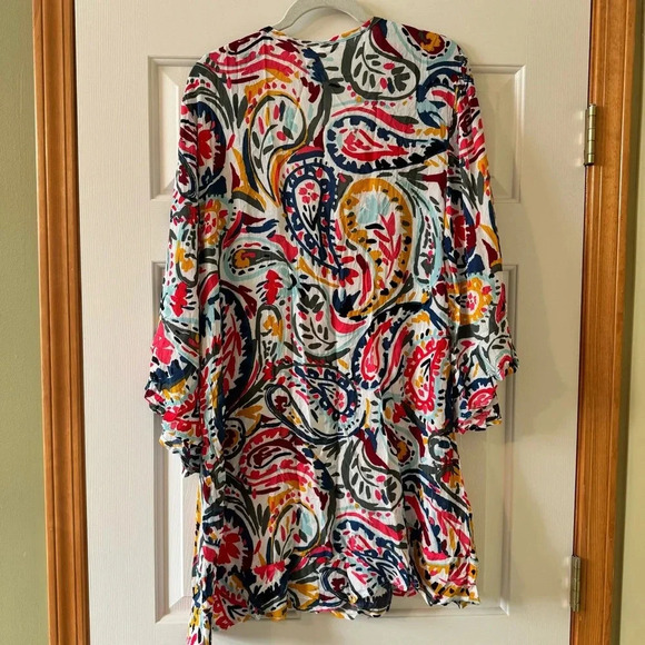 Anne Cole Signature Women's Wallflower V-Neck Cover-Up Tunic Top - Picture 3 of 7